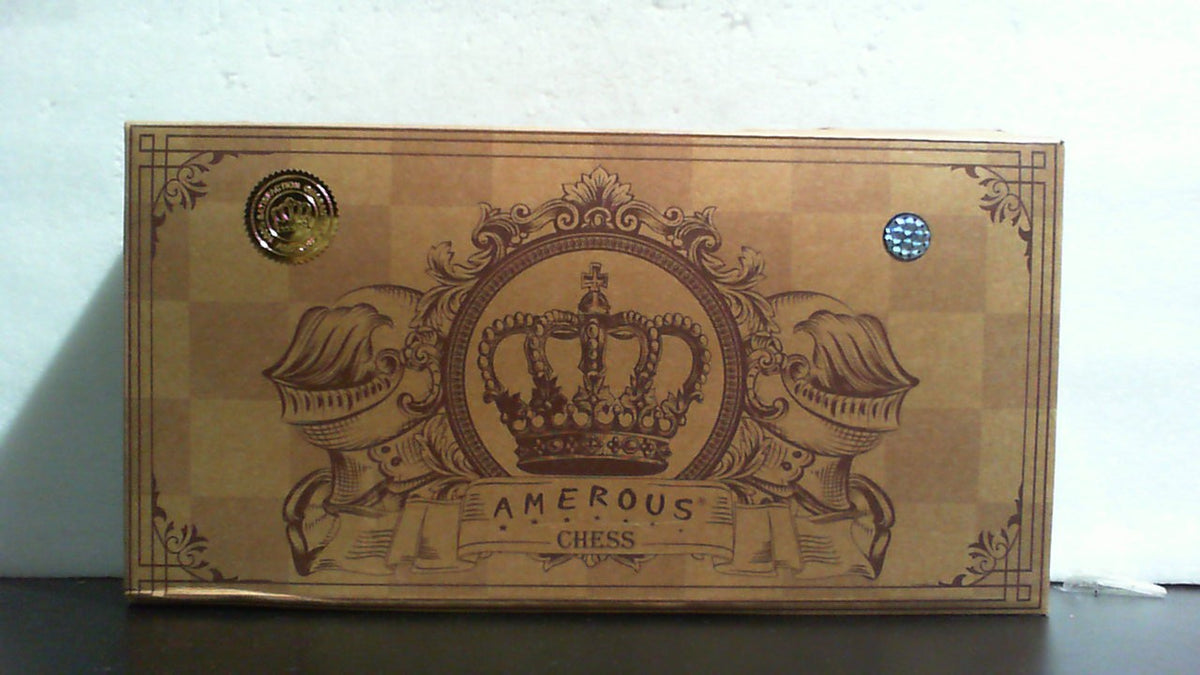 Juego de ajedrez magnético de madera AMEROUS de 38 cm (15 pulgadas) - 2 reinas adicionales - Tablero plegable - Ranuras para guardar las piezas, juego de ajedrez portátil hecho a mano para viajes - Juego de ajedrez para principiantes para niños de 6 años