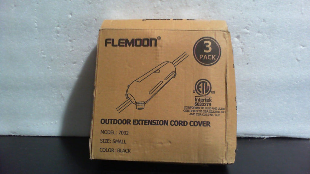 Flemoon [Paquete de 3] Cubierta de seguridad para cable de extensión exterior con sello impermeable, caja de conexión eléctrica resistente a la intemperie para proteger tomacorrientes, enchufes, tomas de corriente y luces de decoración navideña para