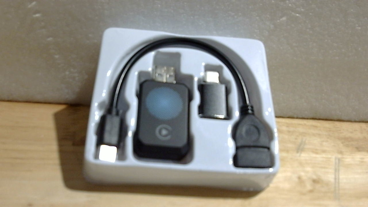 Adaptador inalámbrico CAENEEDER para CarPlay, convierte CarPlay con cable en inalámbrico, compatible con CarPlay, Plug and Play, USB tipo C/USB, apto para más de 800 vehículos (azul).