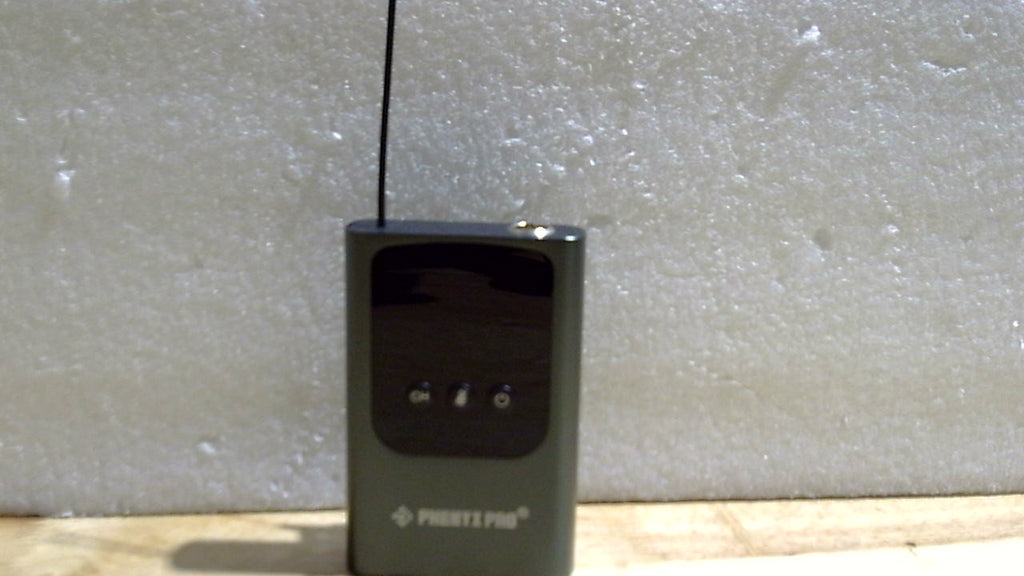 Transmisor portátil de petaca Phenyx Pro, petaca UHF de 900 MHz con conector XLR de 3 pines y 15 frecuencias seleccionables, compatible con PDP-1/2 en la banda UHF de 900 MHz (PWB-P-900).