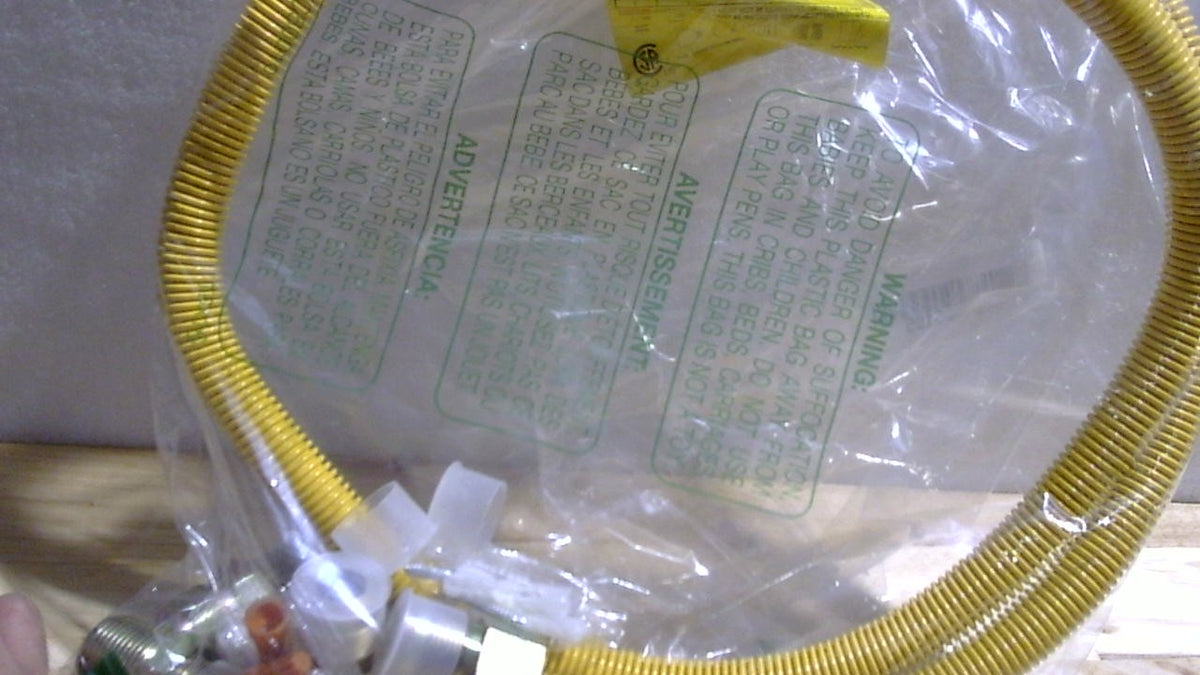 FALTA LA CINTA -Kit de línea de gas flexible Hosile de 60" para secadora, estufa, cocina, kit de conector de acero inoxidable para secadora de gas, 5/8 pulg. de diámetro exterior (1/2 pulg. de diámetro interior)