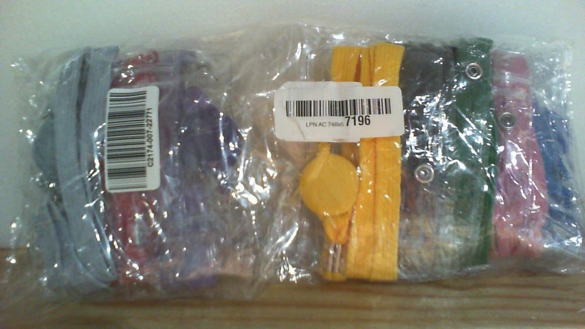 paquete surtido de cordones colgantes para el cuello con broche retráctil y porta fotocheck / credenciales multicolor