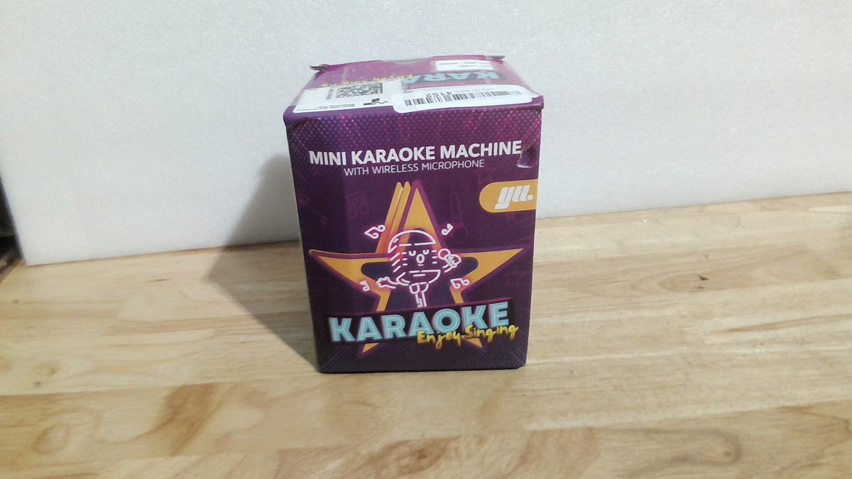 Mini máquina de karaoke YLL para niños y adultos, regalo de cumpleaños para niños de 3, 4, 5, 6, 7, 8, 9 años o más, altavoz Bluetooth portátil con 2 micrófonos inalámbricos recargables para fiestas familiares en casa (negro).