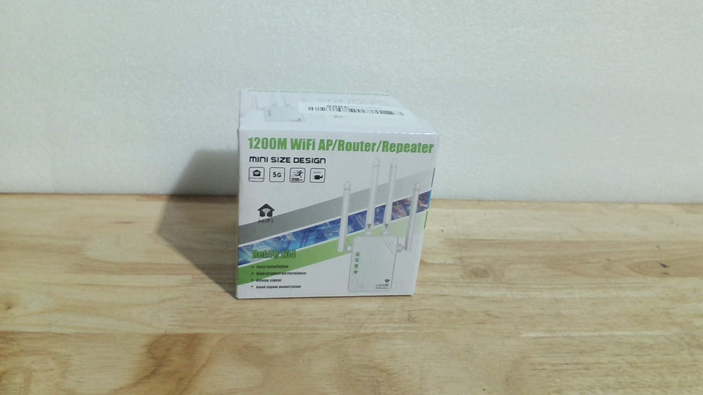 Extensor de señal WiFi para el hogar, extensor de internet de doble banda de 1200 Mbps, amplificador WiFi con cobertura de hasta 12888 pies cuadrados y 105 dispositivos, repetidor WiFi con puerto Ethernet, fácil configuración.
