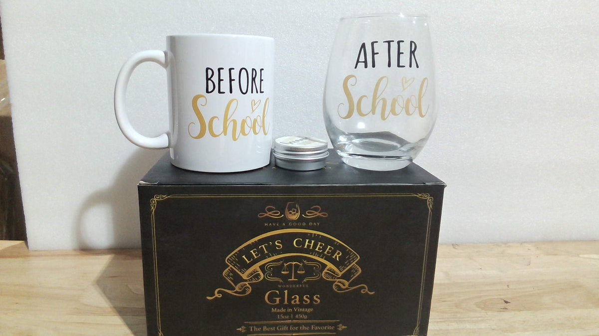 Regalos Innfueunun para maestras, incluye velas aromáticas, copa de vino y taza, regalo de regreso a clases, cesta de agradecimiento, jubilación, cumpleaños, Navidad, Día de San Valentín para guardería, jardín de infancia.