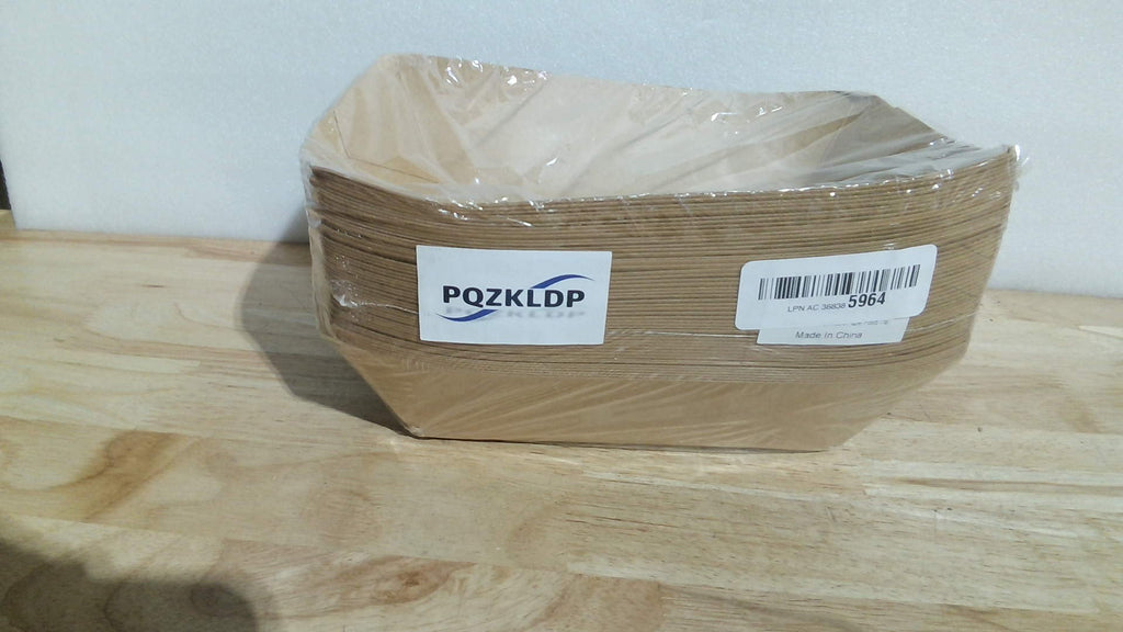 PQZKLDP 50 bandejas desechables para nachos, capacidad de 4 libras, bandejas de papel ecológicas para alimentos, ideales para fiestas, catering y eventos.