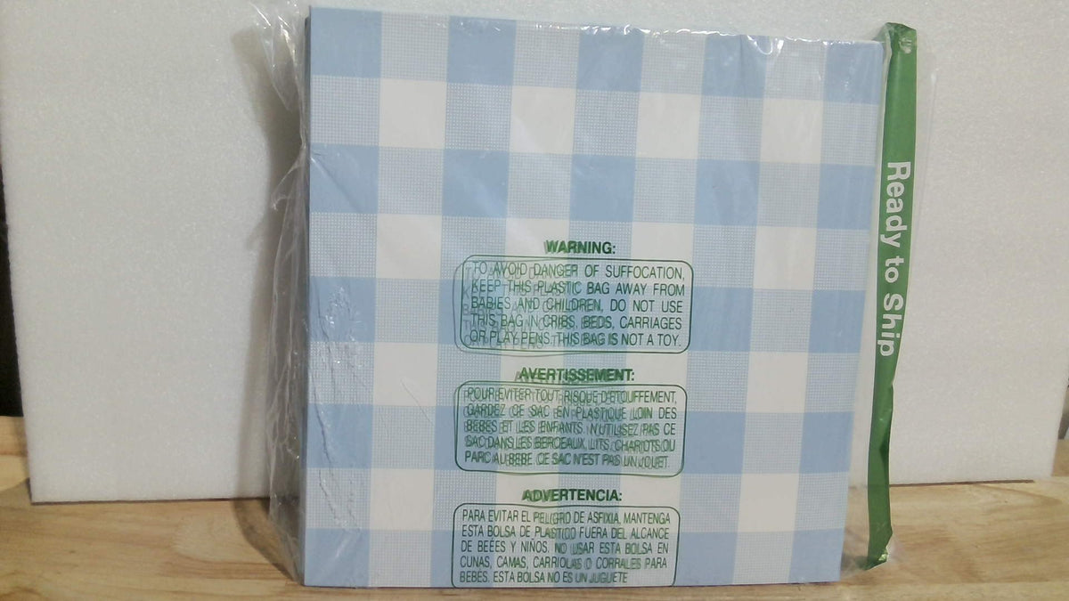 Colarr 6 cajas de decoración para fiestas con estampado de cuadros azules de 30 cm (12 pulgadas) para centros de mesa, baby shower, revelación de género, cumpleaños, bodas y fiestas tipo picnic. Accesorios para fotomatón.