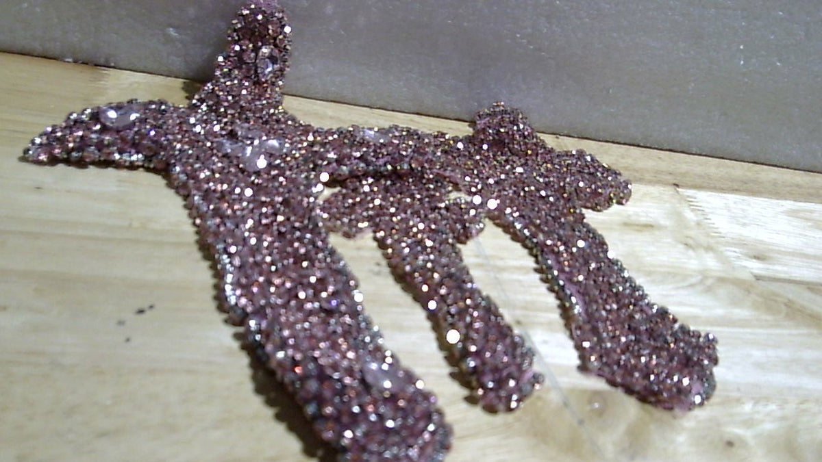 MOPISVN 3 piezas de apliques de diamantes de imitación para coser a mano, multicolor, con forma de cruz, accesorios para manualidades, para decorar vestidos, chaquetas, vaqueros, mochilas, sombreros y ropa (rosa sandía).