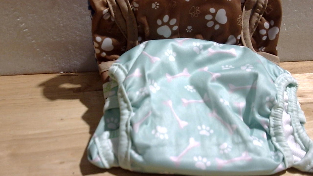 Pañales lavables para perras wegreeco, altamente absorbentes y reutilizables para perras en celo, paquete de 3 (Hueso de perro, Grande)