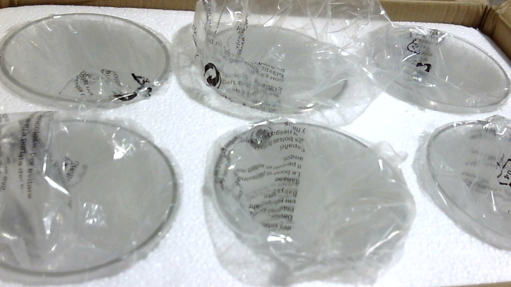 GO&SO Paquete de 6 pantallas de vidrio transparente con burbujas, 14 cm de altura, 10 cm de diámetro, adaptador de 4,2 cm, pantalla cilíndrica de repuesto para lámparas colgantes, apliques de pared, lámparas de pie, lámparas de escritorio y candelabros.