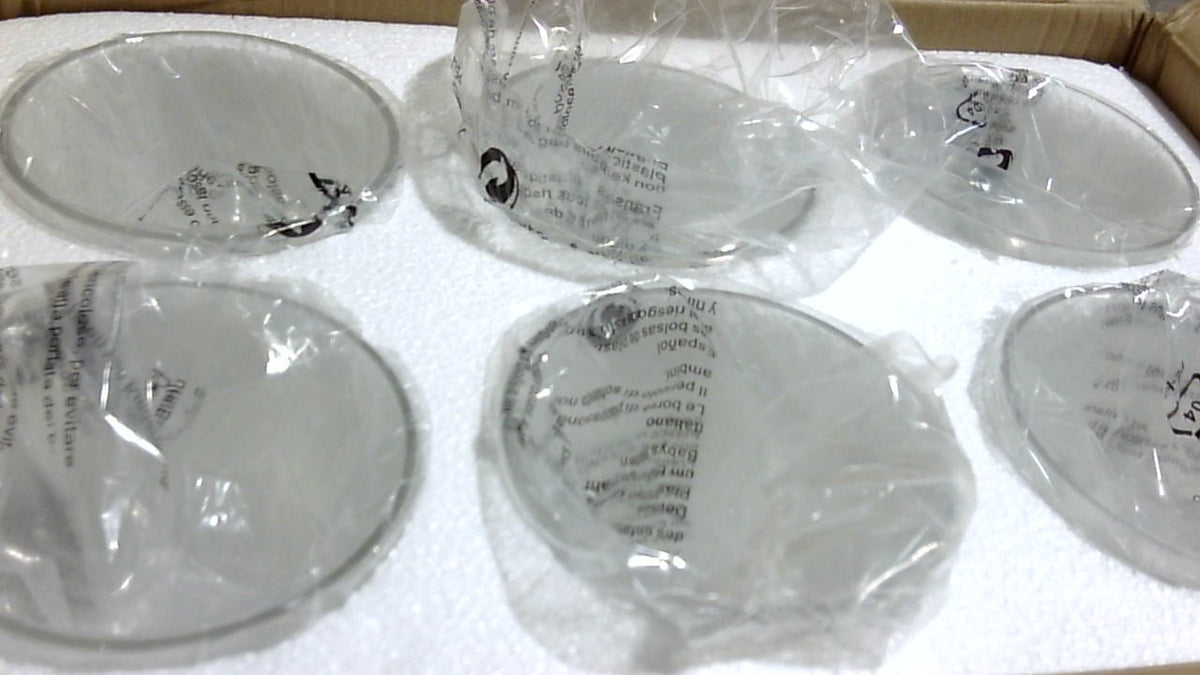 GO&SO Paquete de 6 pantallas de vidrio transparente con burbujas, 14 cm de altura, 10 cm de diámetro, adaptador de 4,2 cm, pantalla cilíndrica de repuesto para lámparas colgantes, apliques de pared, lámparas de pie, lámparas de escritorio y candelabros.