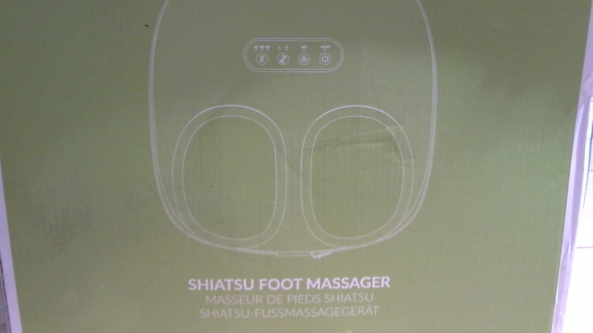 Máquina de masaje de pies Medcursor con calor, rodillo, amasado profundo, masajeador de pies Shiatsu para aliviar el dolor, la fatiga, la fascitis plantar, regalo para mujeres, madres y hombres, se adapta a pies de hasta 33 cm (13") #3091