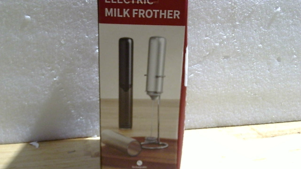 Espumador de leche recargable CIRCLE JOY de mano con soporte, espumador de café eléctrico con cabezal batidor de doble bobina, batidor de mano portátil para matcha, lattes y capuchino, regalos de cocina, negro