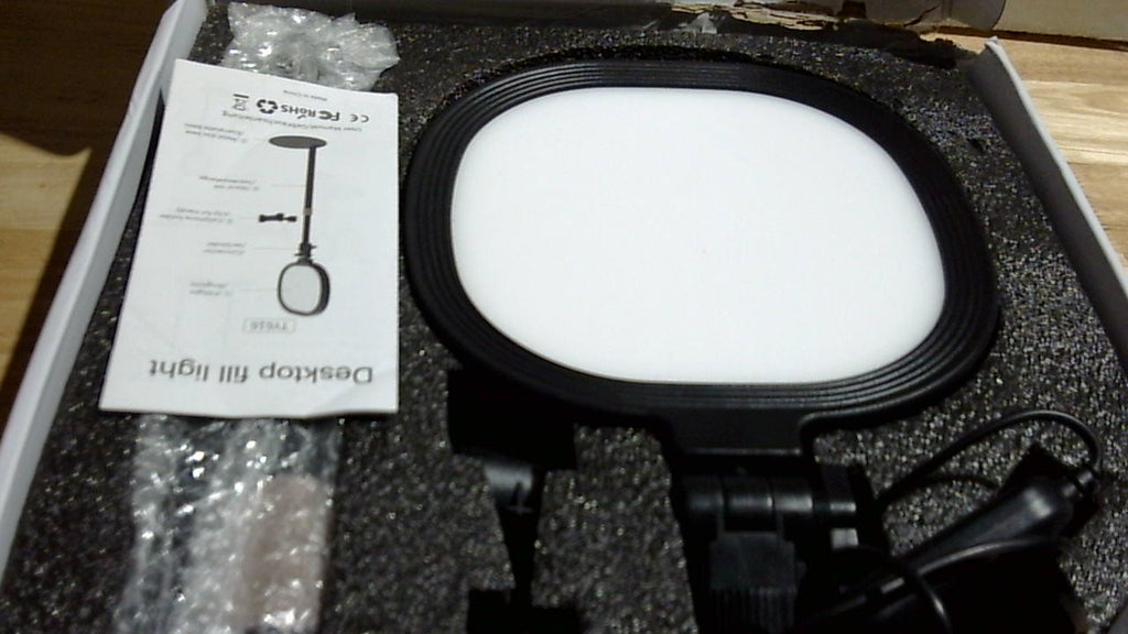 Luz de relleno profesional PQRQP, 3 modos de color, ajuste de brillo (negro hollín).
