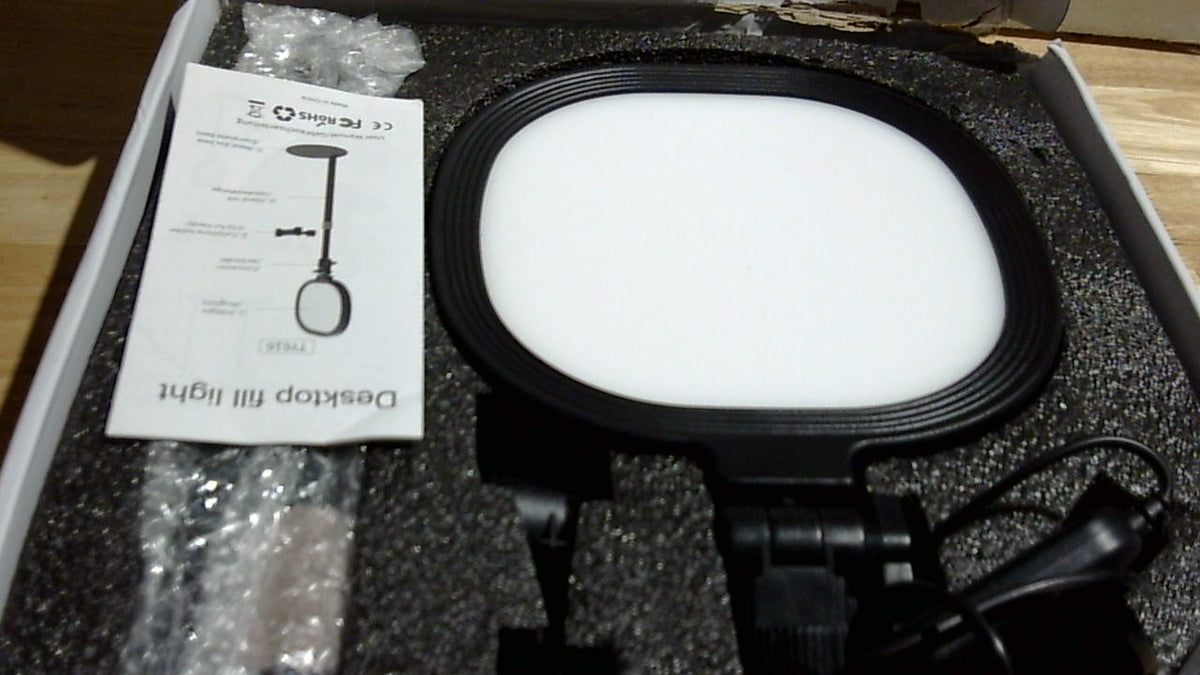 Luz de relleno profesional PQRQP, 3 modos de color, ajuste de brillo (negro hollín).