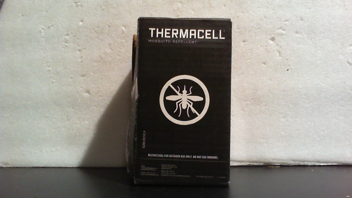 Repelente de mosquitos recargable Thermacell E-ZoneGuard Patio Max con zona de protección exterior científicamente probada de 6 metros; batería de 12 horas; recarga de 36 horas; alternativa al repelente de insectos en aerosol; base de carga rápida.
