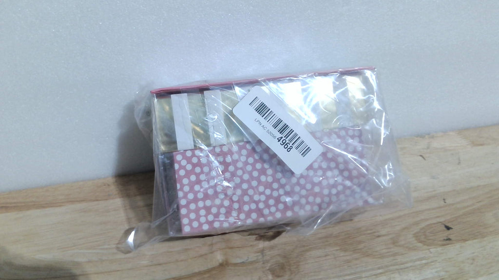 Tarjetas de notas planas Graphique Gold Heart: papelería con un adorable borde rosa suave y un corazón dorado impreso, 50 tarjetas y sobres a juego para notas de agradecimiento e invitaciones, 5.625" x 3.5"