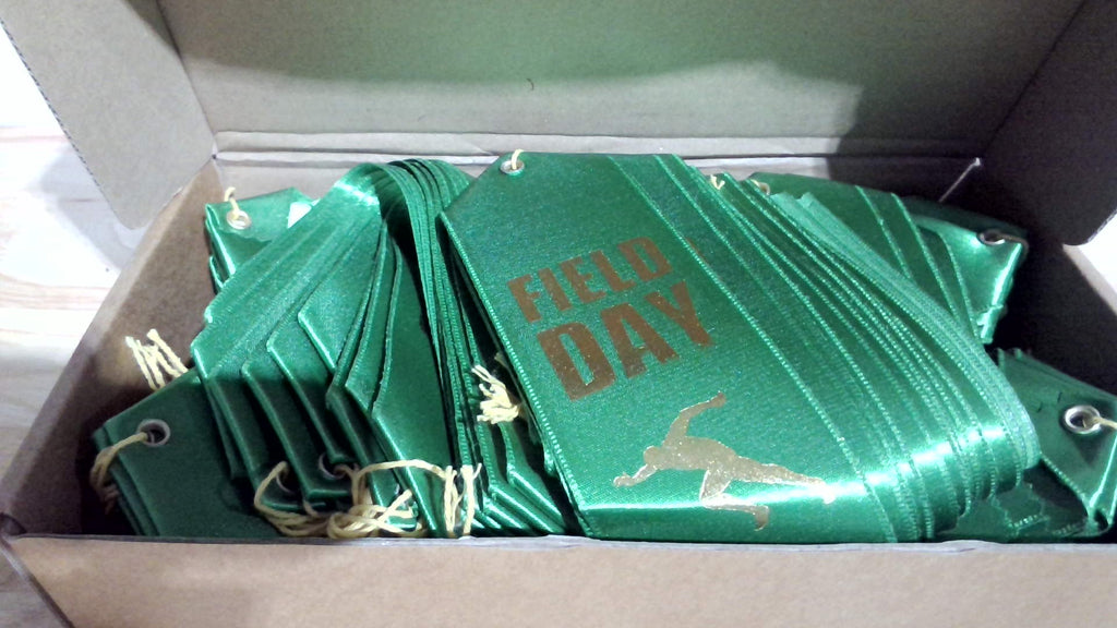 cintas de premiación para el "Field Day" (Día de Campo