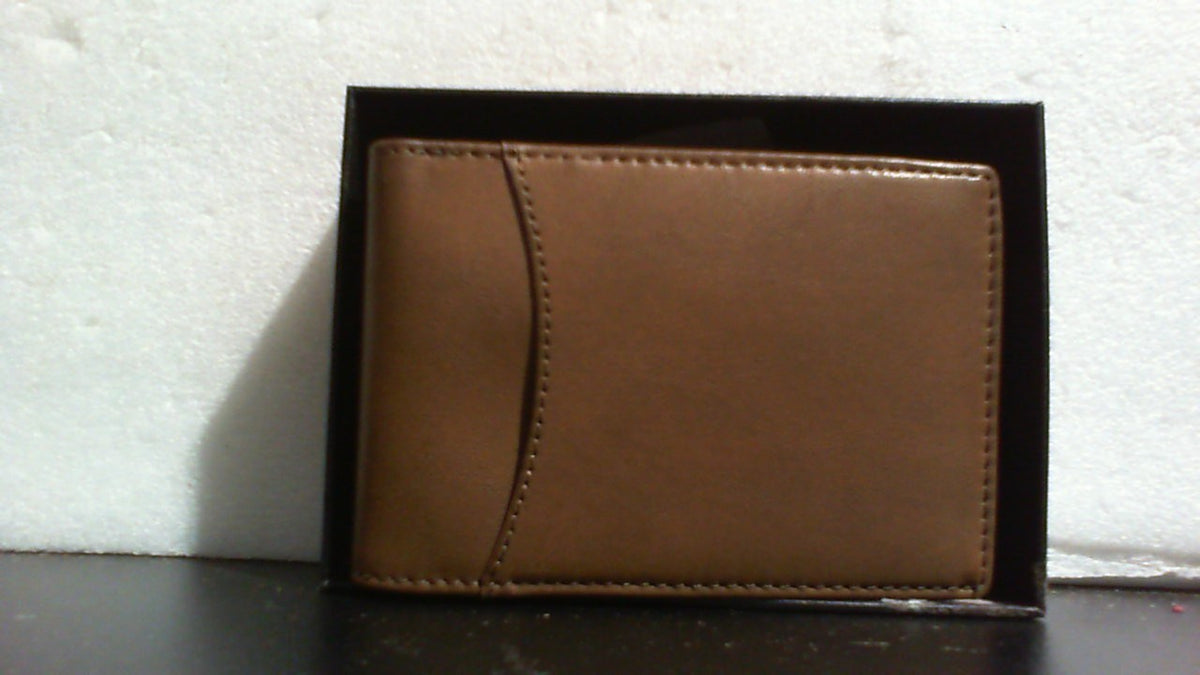 Cartera para tarjetas Furid para hombre, delgada: cartera minimalista inteligente RFID con bolsillo frontal desplegable y ventana para identificación - Regalos pequeños para el esposo o padre en su cumpleaños o aniversario.