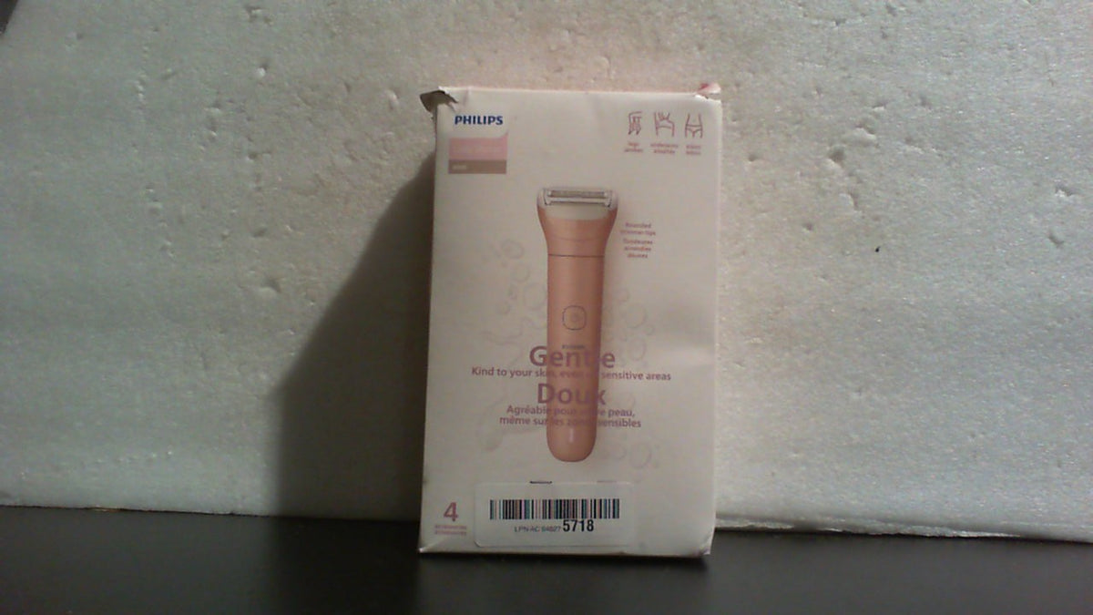 Afeitadora eléctrica Philips Lady Shaver Serie 6000 - Inalámbrica, para uso en seco y húmedo, sistema de afeitado de 3 cuchillas, para piernas, cuerpo y zona del bikini, 80 minutos de autonomía, modelo BRL137/00