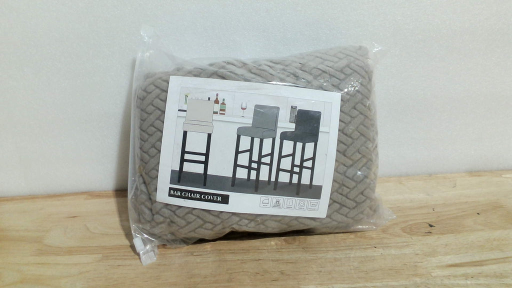 Juego de 2 fundas para taburetes de bar Lellen, fundas elásticas lavables para asientos de taburetes de bar, fundas extraíbles para sillas de bar con respaldo, fundas para taburetes de bar de altura de mostrador para cocina, comedor y cafetería.