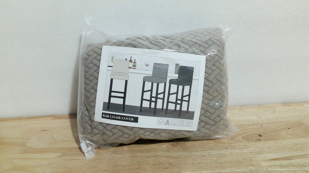 Juego de 2 fundas para taburetes de bar Lellen, fundas elásticas lavables para asientos de taburetes de bar, fundas extraíbles para sillas de bar con respaldo, fundas para taburetes de bar de altura de mostrador para cocina, comedor y cafetería.