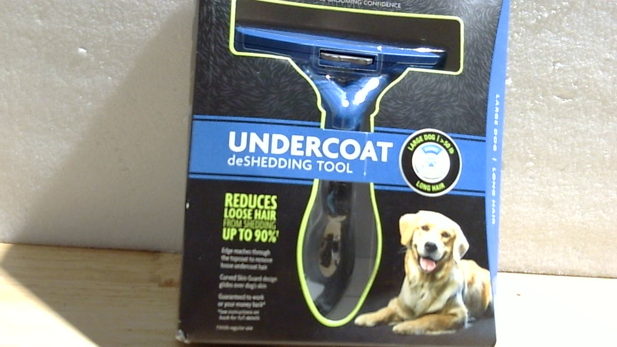 Herramienta FURminator para eliminar el pelo suelto del subpelo de perros grandes de pelo corto, reduce la caída del pelo.