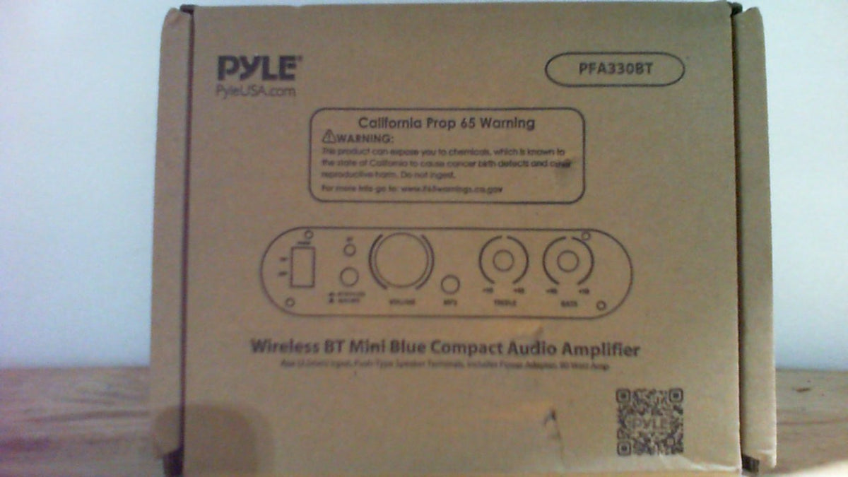 Amplificador de audio doméstico inalámbrico Bluetooth Pyle - Receptor de sonido estéreo portátil mini de doble canal de 90 W con selector de altavoces, RCA, AUX, LED, adaptador de 12 V - Para PA de smartphone, uso en estudio - PFA330BT