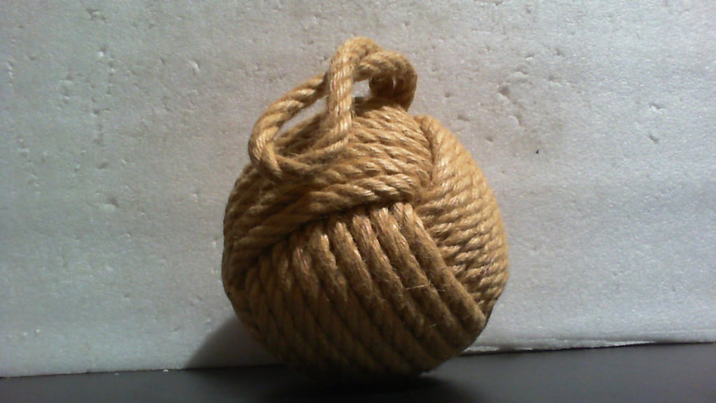 Tope de puerta de cuerda de yute con nudo de mono de Marsella (1,8 kg) - Yute