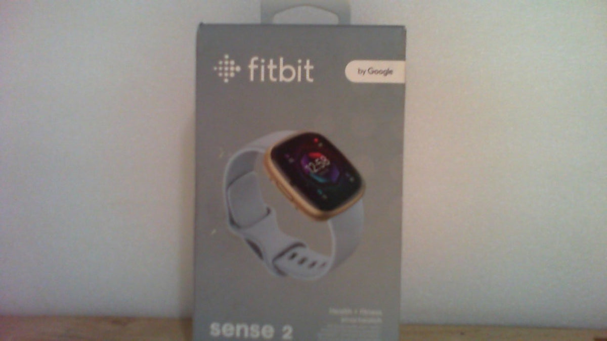 Reloj inteligente Fitbit Sense 2 Advanced para la salud y el fitness con herramientas para el estrés y el sueño - Incluye 3 meses de suscripción a Google Health Premium - Aplicación de ECG, SpO2 - Azul niebla/Oro pálido