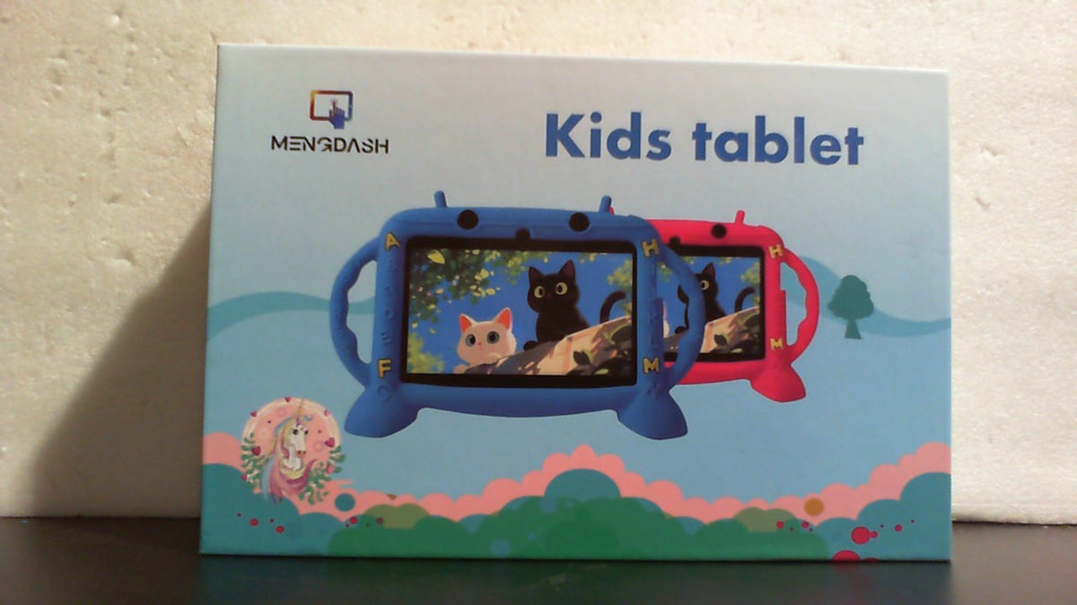 Tableta infantil MengDash de 7 pulgadas para niños de 3 a 10 años, tableta educativa para niños pequeños con Android 11, pantalla táctil, 3 GB de RAM + 32 GB de almacenamiento ROM, Google Play y YouTube (azul).