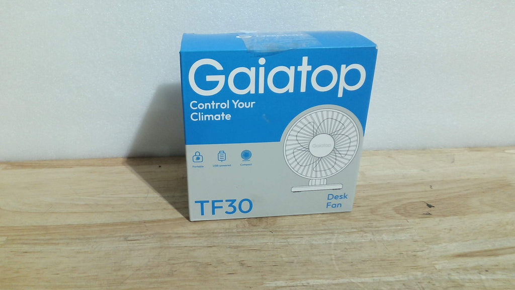 Ventilador de escritorio USB Gaiatop, pequeño pero potente, portátil, silencioso, 3 velocidades, mini ventilador de mesa ajustable para refrigeración en el hogar, la oficina, el coche, verano, viajes. Regalos. Azul.
