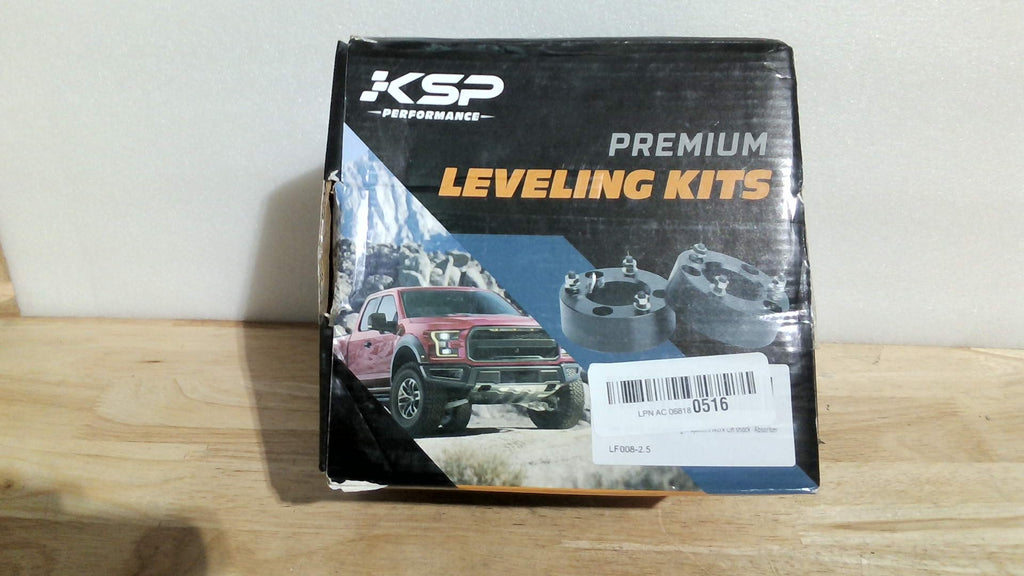 Kits de elevación de nivelación frontal KSP de 2.5" para F150 2004-2026, kit de nivelación de chasis de 2.5 pulgadas compatible con Expedition 2003-2018, Mark LT, 2 espaciadores de amortiguador de aluminio que funcionan en el amortiguador.