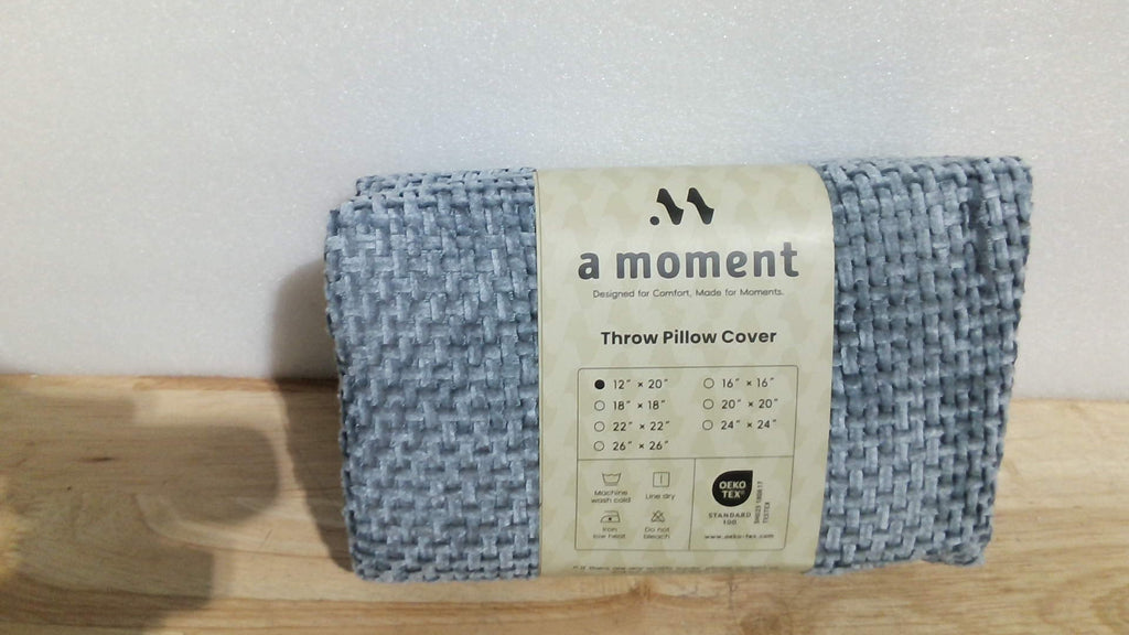 Fundas de cojín decorativas de chenilla azul de 30x50 cm (paquete de 2) Fundas de cojín decorativas modernas estilo granja con diseño de cruz Decoración moderna para el hogar: sofá, dormitorio, sala de estar