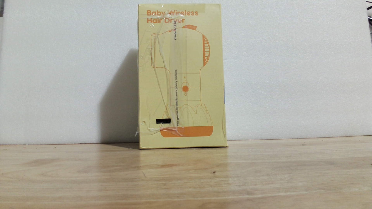 Secador de pelo inalámbrico LUUJESA para bebés y niños, flujo de aire suave y silencioso, mini secador de pelo seguro a baja temperatura, secador portátil recargable para el secado diario del bebé.