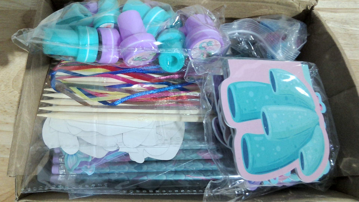 recuerdos para fiestas de sirenas, lápices de la Sirenita, pegatinas, material escolar a granel para niños, decoración de cumpleaños con temática marina, relleno para bolsas de dulces de baby shower, recompensas para el aula