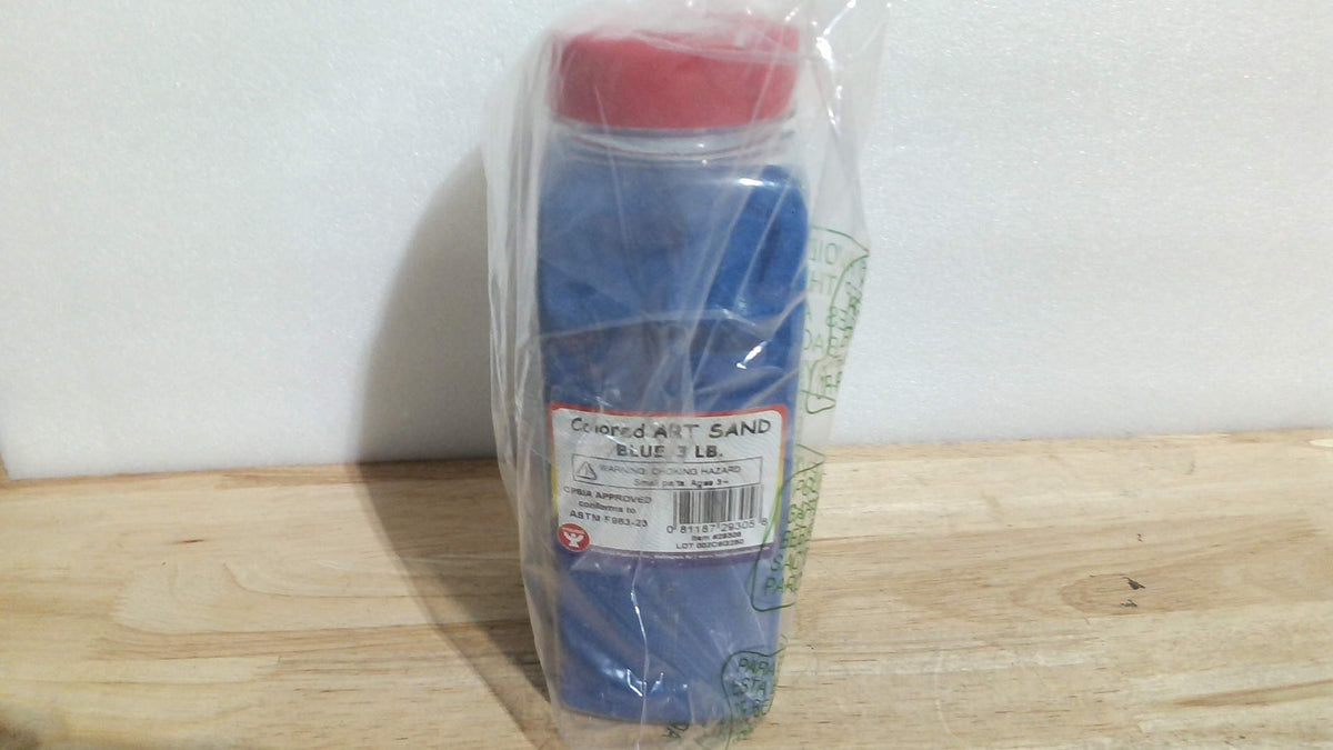 Arena de colores Hygloss para manualidades – Botella de 1,36 kg, azul – Kits de arte con arena fina, vibrante y colorida para juegos sensoriales para niños – Actividades para el aula para niños de 3 a 12 años – Seguro para mayores de 3 años