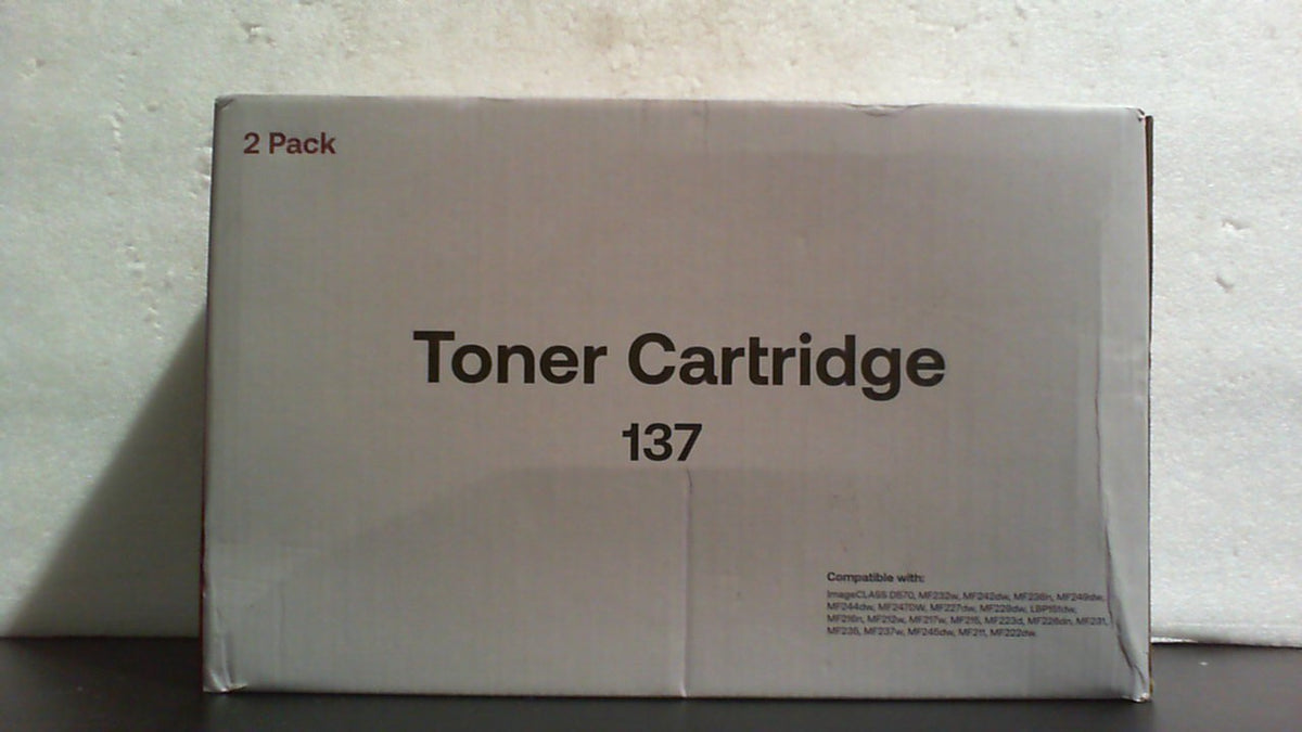 Cartucho de tóner negro compatible AOLIBE 137, reemplazo para cartucho de tóner Canon 137, compatible con impresoras MF232w, MF242dw, MF212w, MF216n, MF217w, MF244dw, MF247dw, MF249dw, MF227dw, paquete de 2