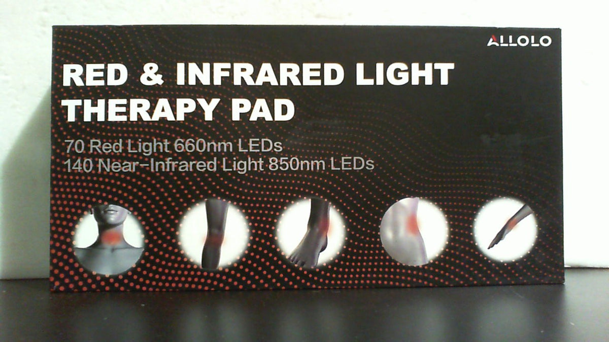 Terapia de luz roja ALLOLO para el cuerpo, cinturón de terapia de luz roja LED 3 en 1 con control remoto y temporizador, almohadilla de terapia de luz infrarroja de 660 nm y 850 nm para cuerpo, cintura, hombros y rodillas, área grande de 12.6" x 6.3".
