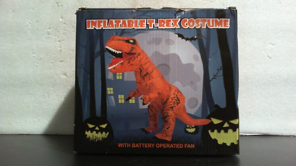 Disfraz inflable de T-Rex de viwzon, traje inflable de dinosaurio para adultos para fiestas temáticas de Halloween y cosplay, disfraz de dinosaurio, marrón