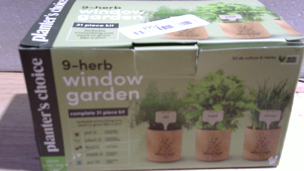 Kit de jardín de interior para ventana con 9 hierbas Planters' Choice - Regalos de cumpleaños - Semillas de plantas de interior - Las mejores ideas de regalos únicos para mujeres, mamás, amigas, para ella, inauguración de casa