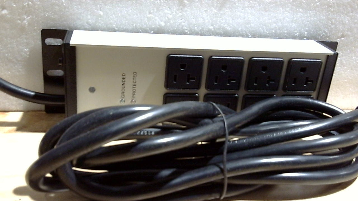 Regleta de enchufes CCCEI de alta resistencia con interruptor de 20 amperios, cable de extensión de calibre 12 con múltiples tomas, extensor eléctrico de pared de alta potencia para uso industrial, taller o garaje. 3,65 m (12 pies), color gris.
