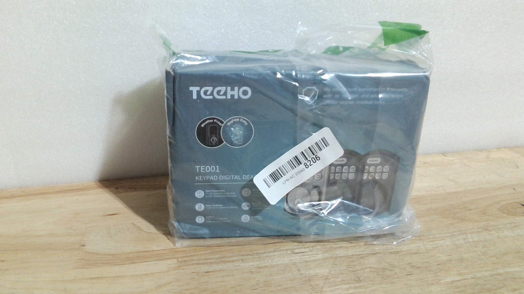 Cerradura de puerta sin llave TEEHO TE001 con teclado - Cerradura de seguridad inteligente para puerta principal con 2 llaves - Bloqueo automático - Fácil instalación - Níquel satinado