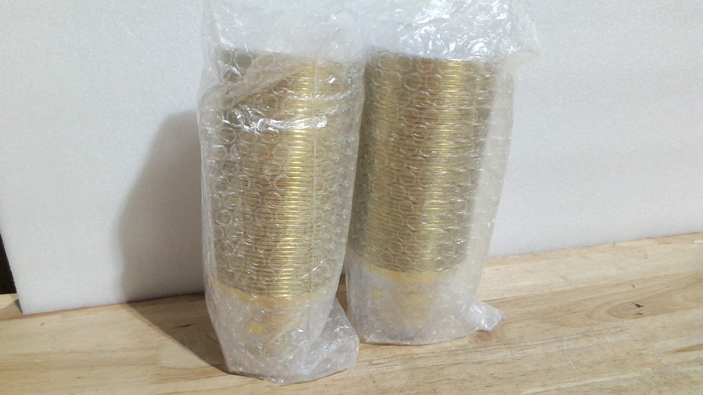 Yinder 100 unidades de vasos desechables de plástico de 266 ml (9 oz) con borde para la celebración de la graduación de la promoción de 2026. Ideales para fiestas de graduación. Artículos de mesa, vasos y bebidas (dorado)