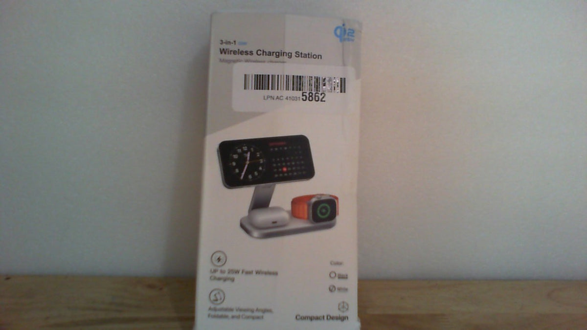 Estación de carga 3 en 1 para dispositivos Apple, cargador inalámbrico magnético plegable de 25 W con certificación Qi2, compatible con MagSafe para iPhone 17e/17/16/15/14/13/12/Air Series, Apple Watch y AirPods.
