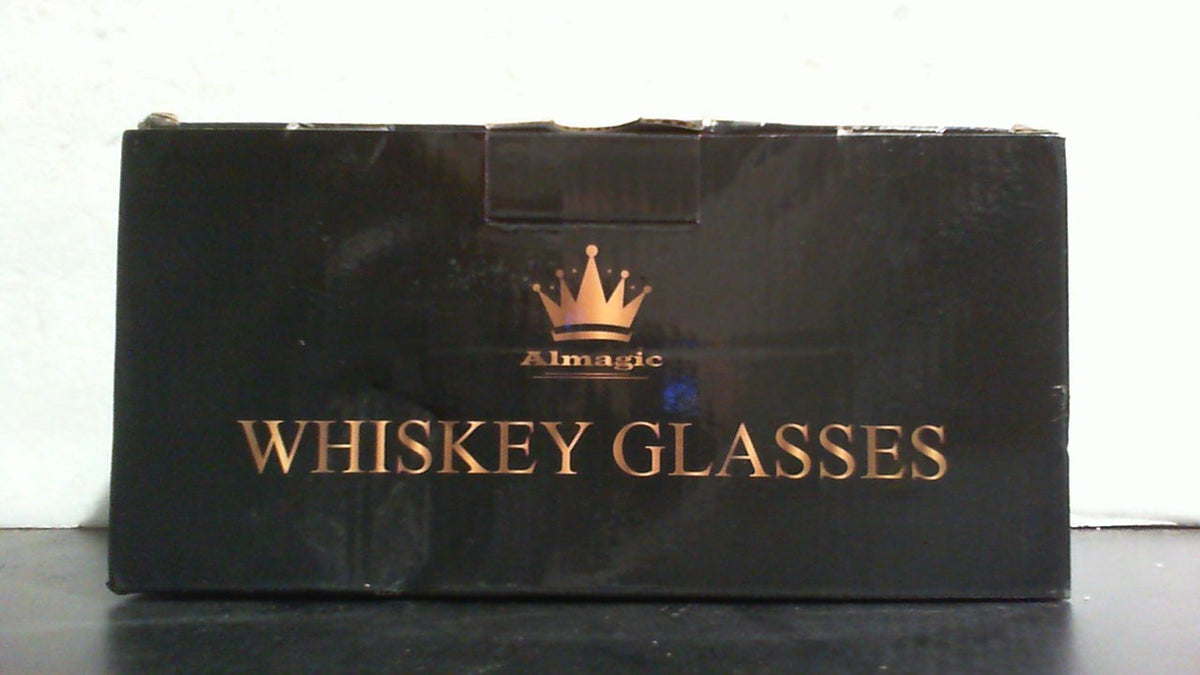 Juego de 2 vasos de whisky con moldes para bolas de hielo, vasos de cristal Old Fashioned Rocks de 295 ml, vaso para bourbon en caja de regalo, artículos de bar de primera calidad para whisky, scotch, bourbon, coñac, cócteles, regalo para hombres