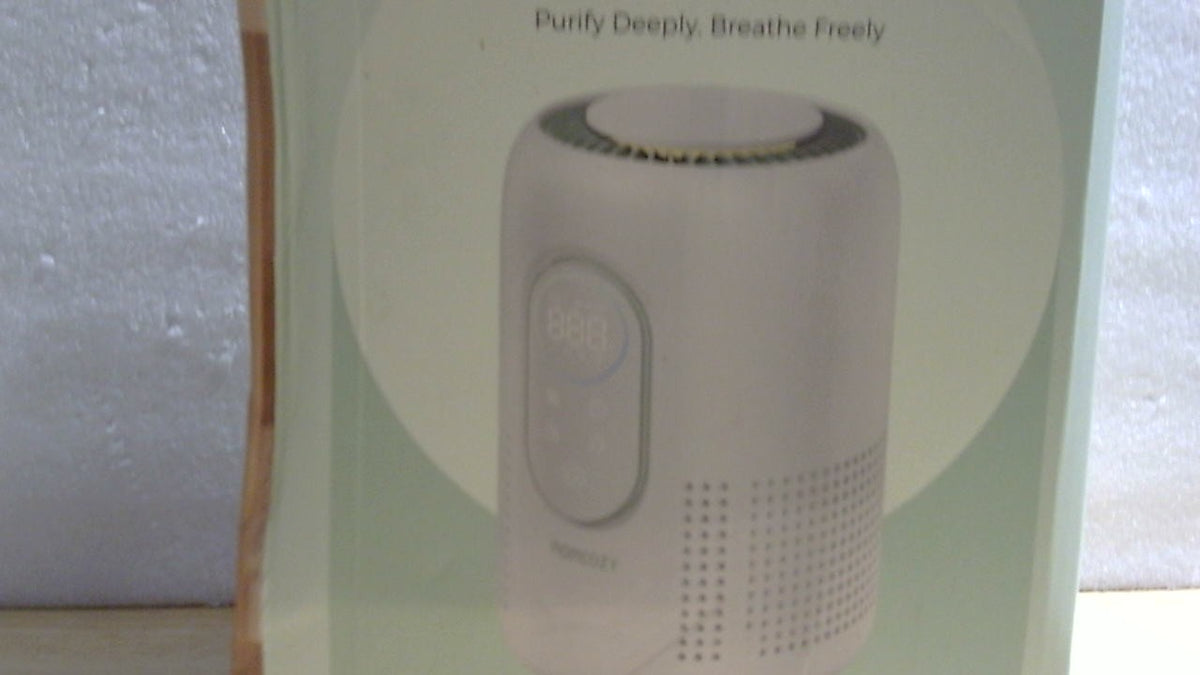 Purificador de aire Momcozy para el hogar, dormitorio y guardería, purificador de aire para bebés 4 en 1 con filtro HEPA H13 y carbón activado, monitor de aire PM2.5 en tiempo real, 4 velocidades de ventilador