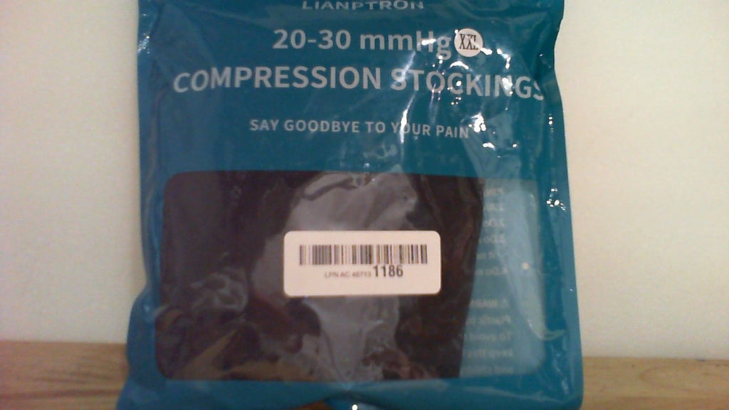 Medias de compresión médica LIANPTRON para mujer, pantimedias de compresión graduada de 20-30 mmHg para hombre, medias de compresión sin pie, leggings de compresión de cintura alta para varices, edema e hinchazón.