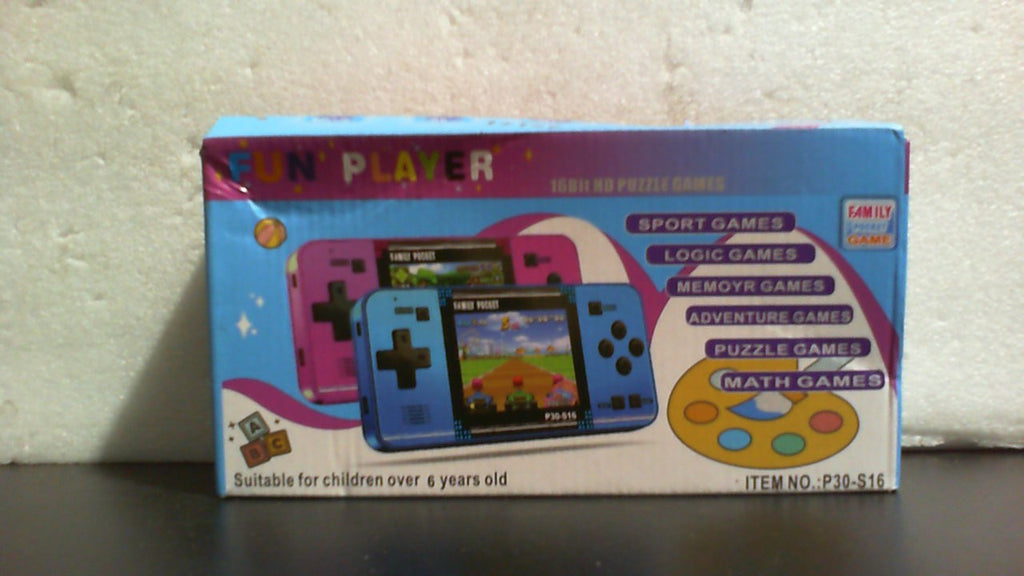 Consola portátil para niños: incluye 220 videojuegos retro precargados, reproductor portátil con batería recargable, pantalla LCD de 3 pulgadas, mini arcade electrónico, ideal como regalo para niños y niñas (negro y azul).