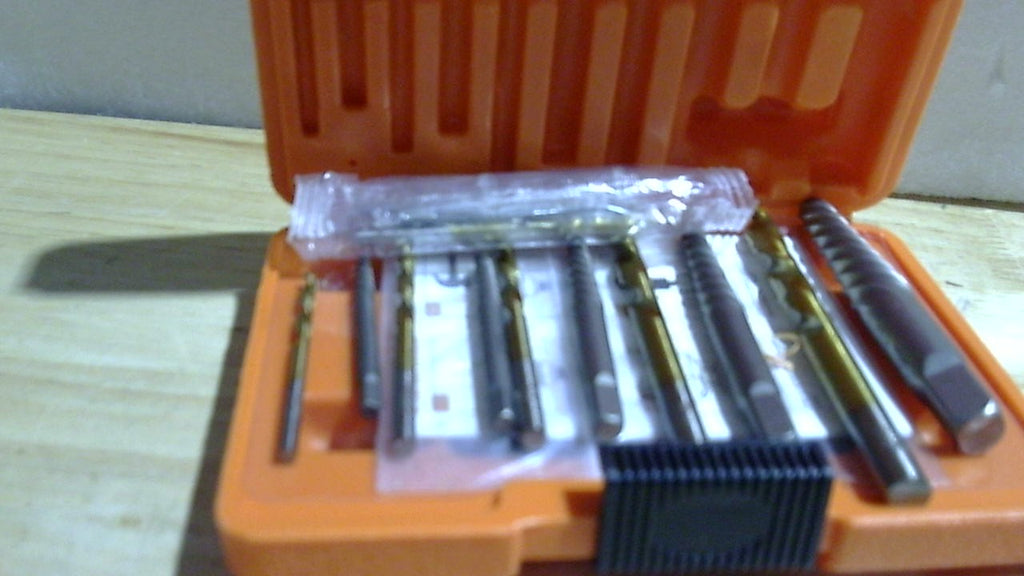 Juego de 14 extractores de tornillos y brocas para taladro de mano izquierda, juego de extractores de tornillos Easy Out, kit extractor de pernos rotos, extractor de pernos